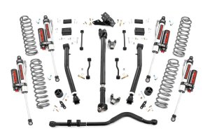 Jeep Wrangler Suspension Lift Kit - Front + Rear - Rough Country - 3.5 Inch Lift + Adj LCA + Vertex - '18-'23
